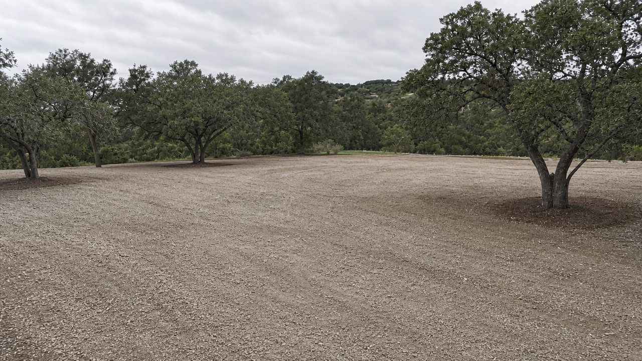 Cleared and graded lot after
