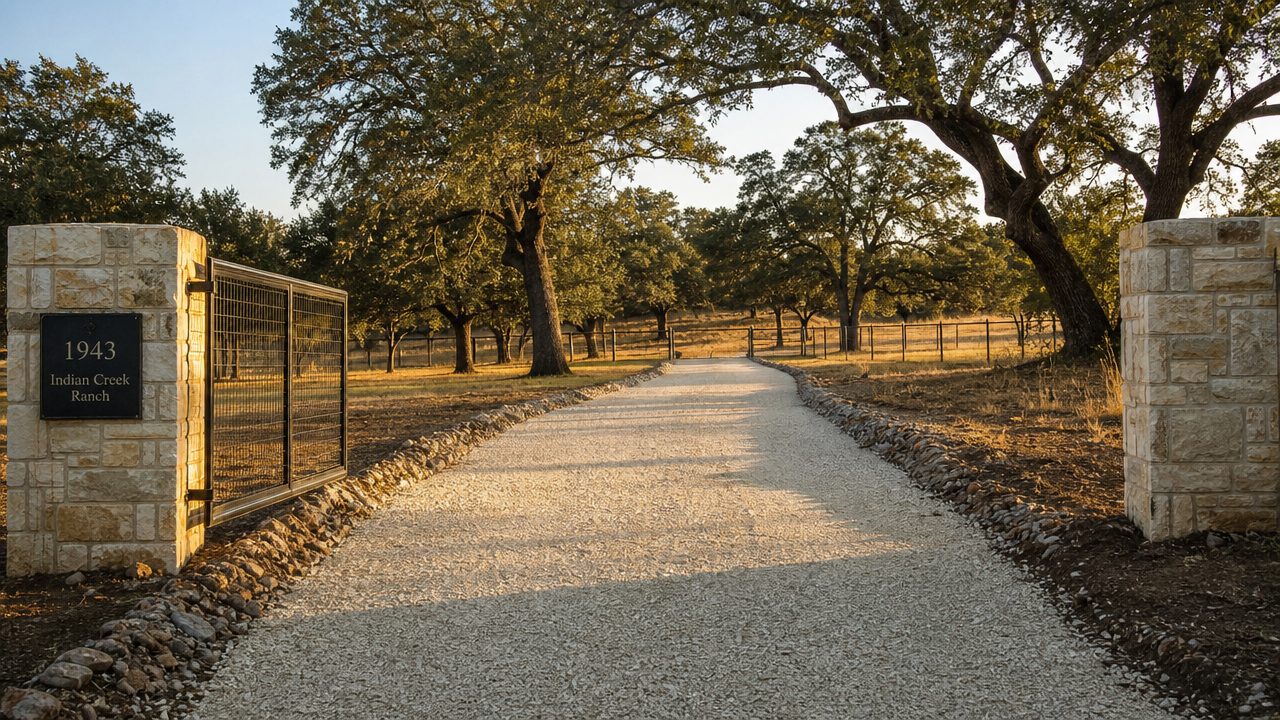 Ranch driveway and road building